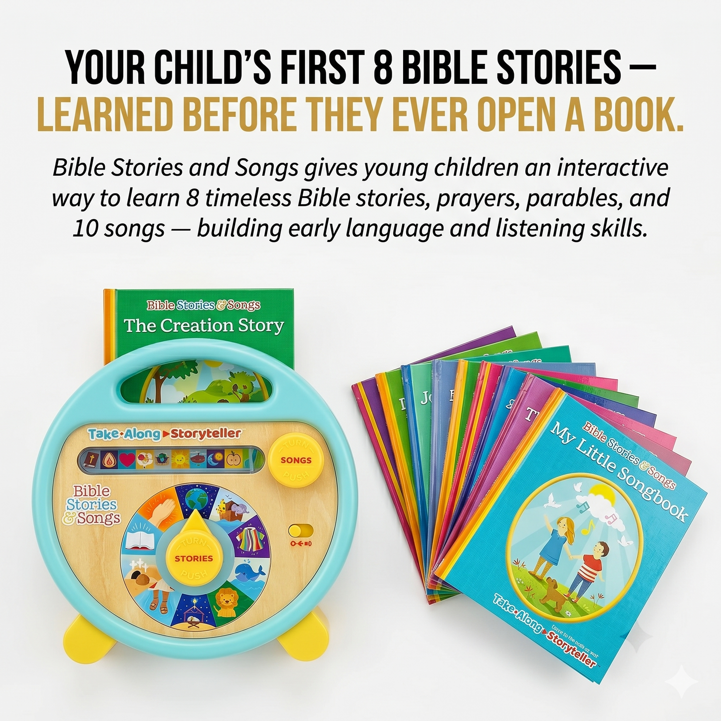 Bible Stories and Songs: Portable Electronic Player with 11 Books