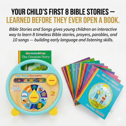 Bible Stories and Songs: Portable Electronic Player with 11 Books