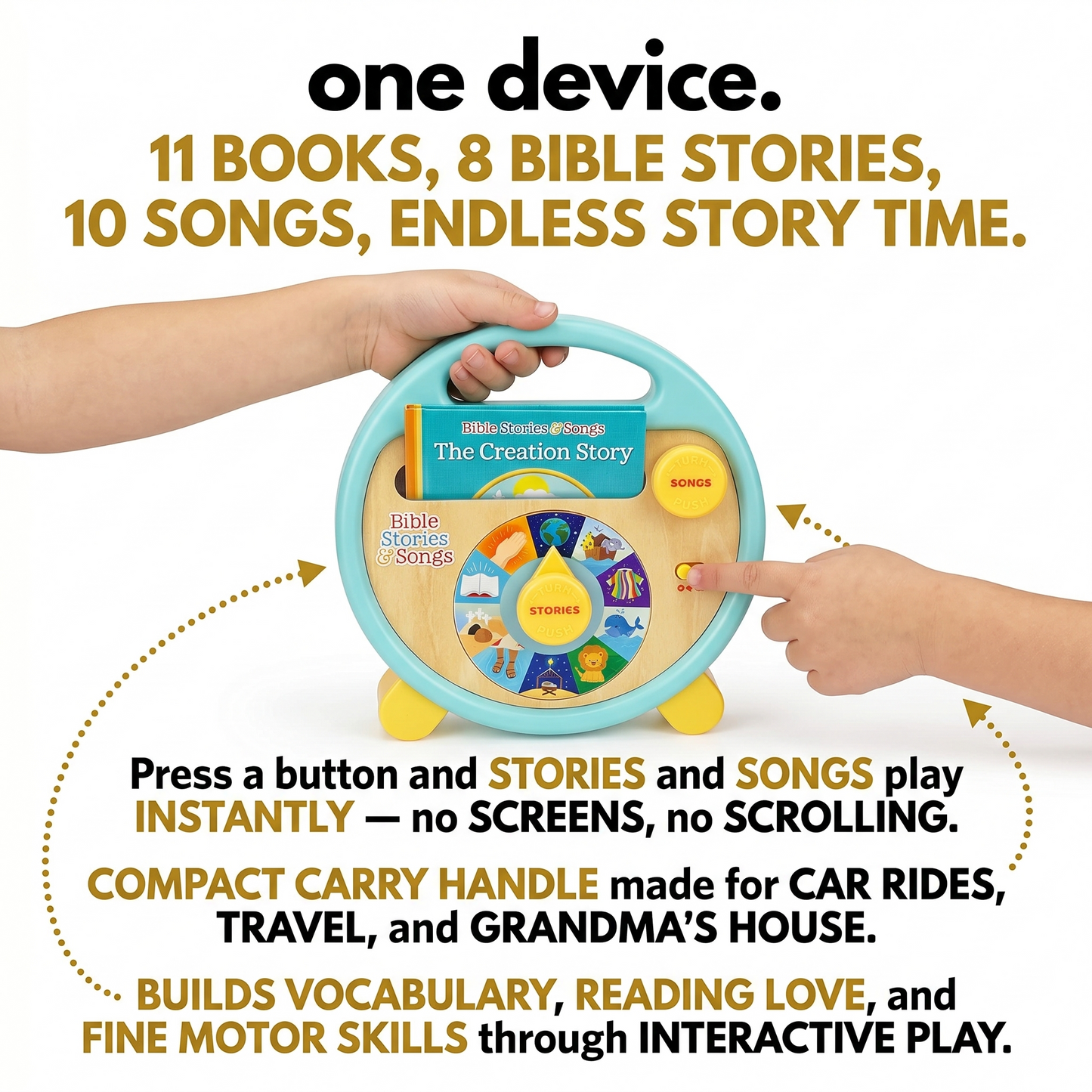 Bible Stories and Songs: Portable Electronic Player with 11 Books