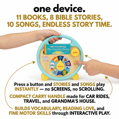 Bible Stories and Songs: Portable Electronic Player with 11 Books